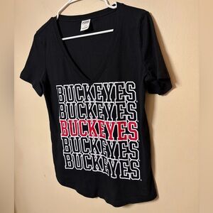 PINK Victoria's Secret Buckeyes Ohio state Black college Tee